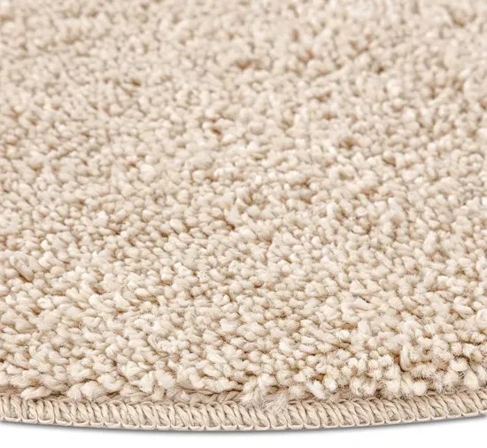 Kremowy dywan koło 120 z lateksowym spodem D2-M64