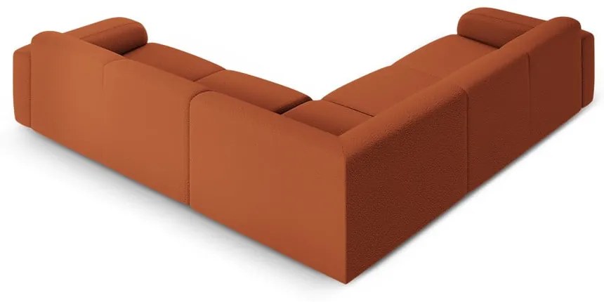 Brązowy narożnik z materiału bouclé (strona zmienna/w kształcie litery L) Molino – Micadoni Home