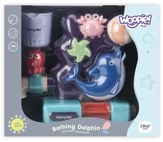 Woopie baby zabawka wodna do kąpieli delfinek + kubeczek