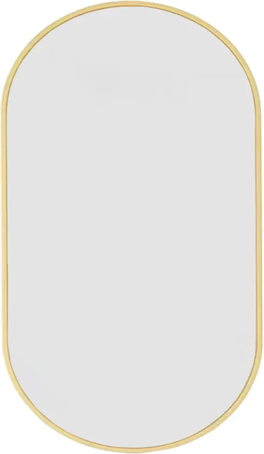 Złote lustro owalne minimalistyczne 100x50 cm F0-T79