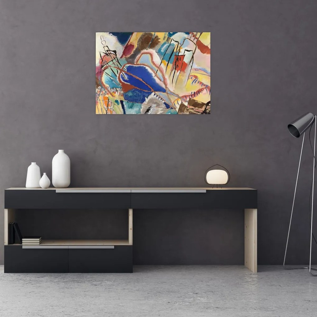 Obraz na szkle -  Vasily Kandinsky, Improvisation No. 30 (Cannons), reprodukcje (70x50 cm)