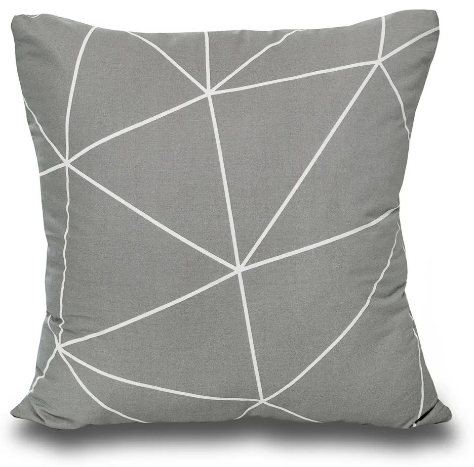 Kvalitex Poszewka Nordic Grid szara, 70 x 90 cm