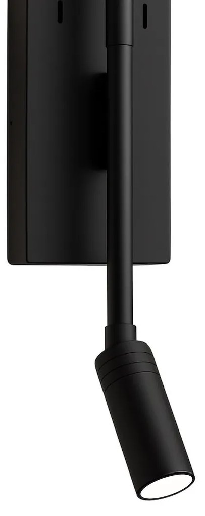 Kinkiet, lampka nocna Torch Czarny 6W+3W 4000K