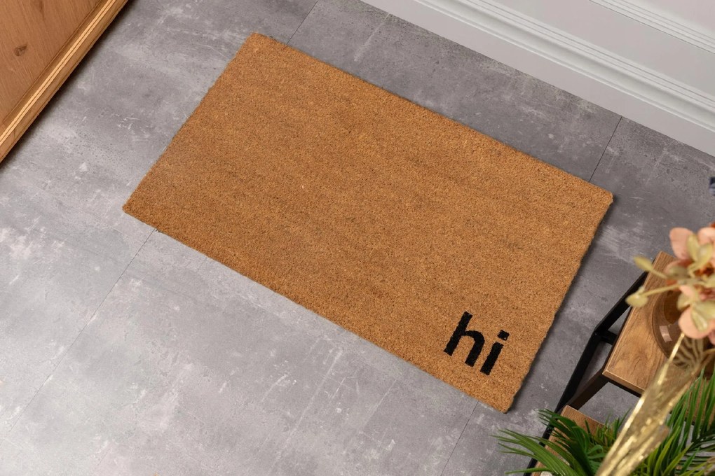 Wycieraczka kokosowa 40x60 cm HI naturalna antypoślizgowa do domu sklepu