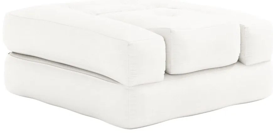 Rozkładany fotel z jasnobeżowym obiciem Karup Design Cube Natural