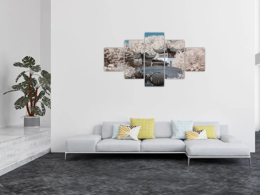 Obraz - Kwitnące drzewa w Azji (125x70 cm)