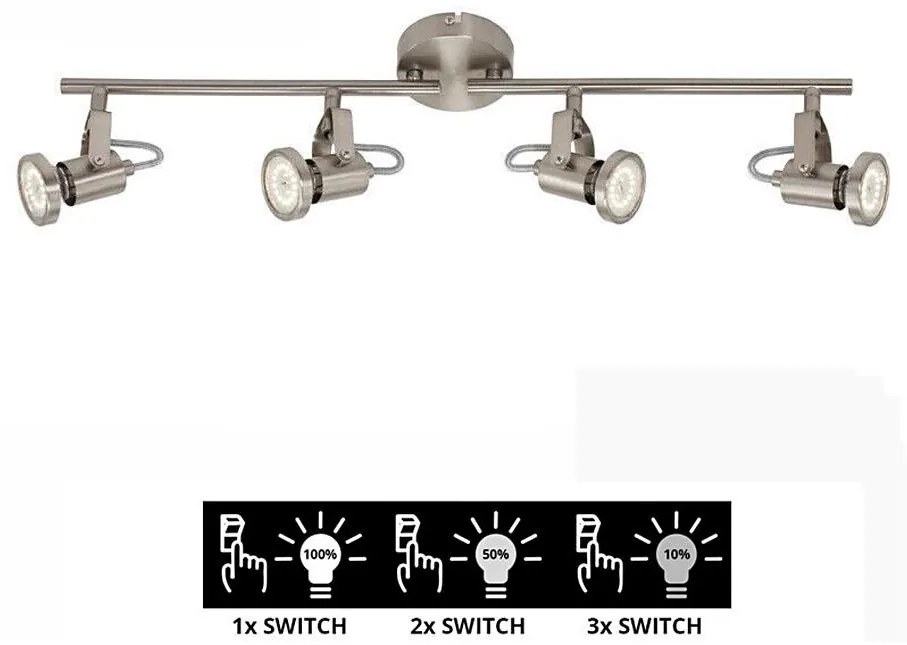 Briloner 2712-042 - LED Ściemnialne oświetlenie punktowe SEMPLICE 4xGU10/5W/230V