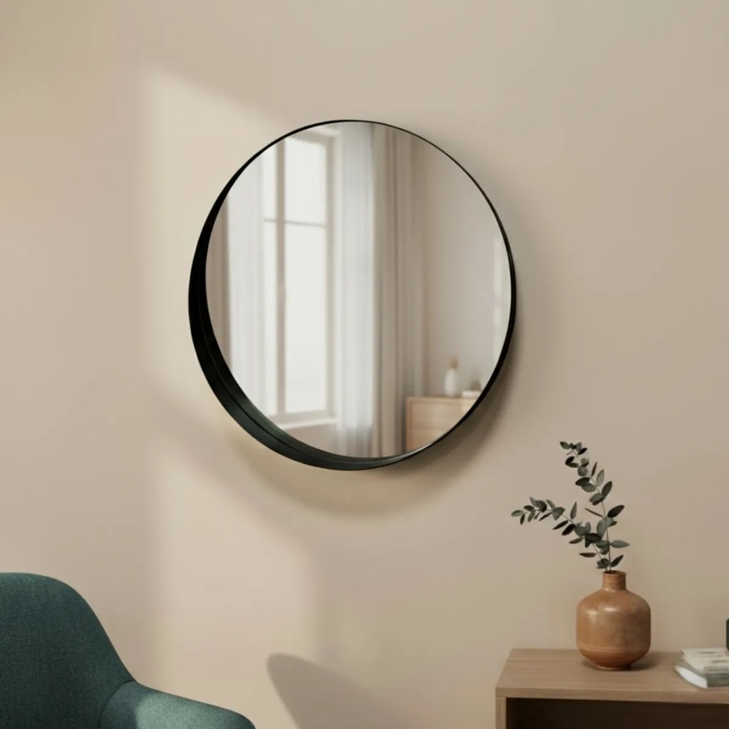 Okrągłe lustro ścienne SVEA, Ø 50 cm