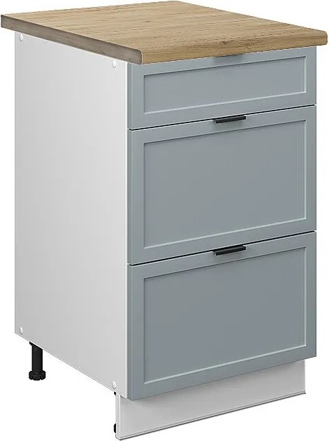 Szafka dolna do kuchni jasnoniebiesko-szary 50x60x82 fame-line