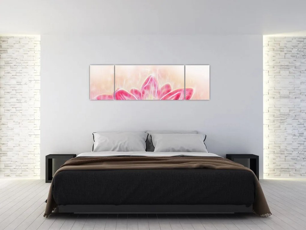 Obraz kwiatu lotosu (170x50 cm)