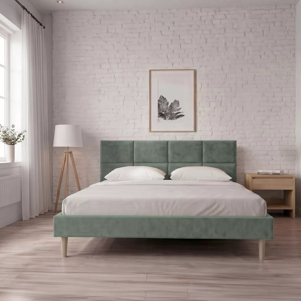 Łóżko E-Line Brik 140x200, Cloud 03 beżowy