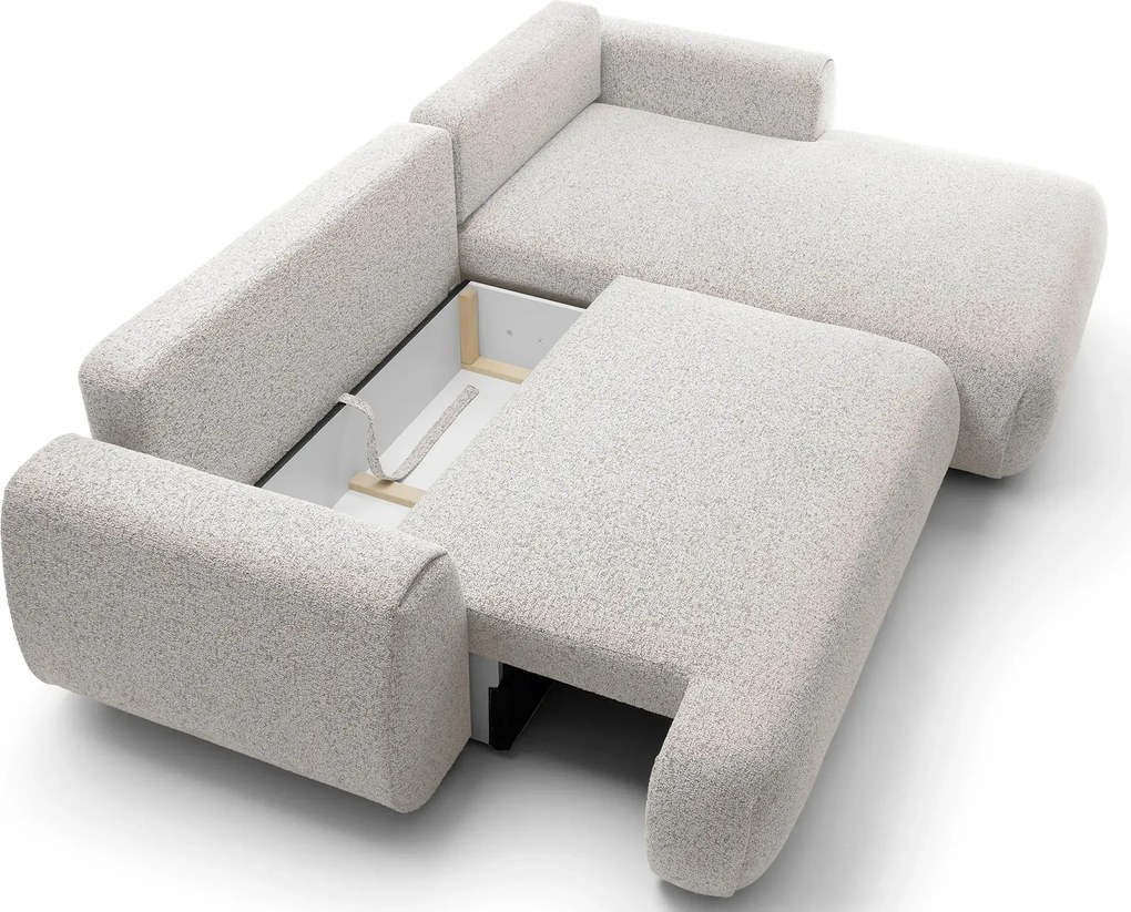 Jasnoszary narożnik nowoczesny rozkładany F4-F08