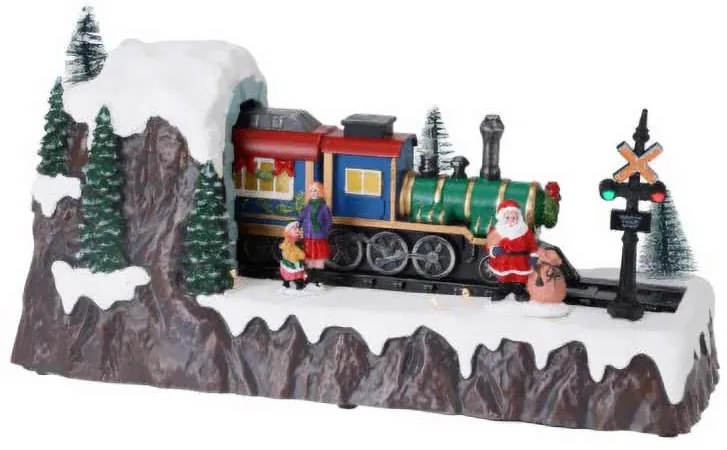 Ruchoma świąteczna scenka z pociągiem