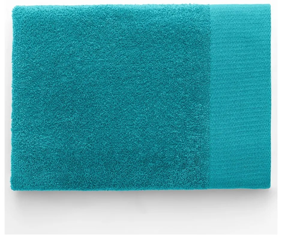 Turkusowy bawełniany ręcznik kąpielowy frotte 70x140 cm Amari – Restilo