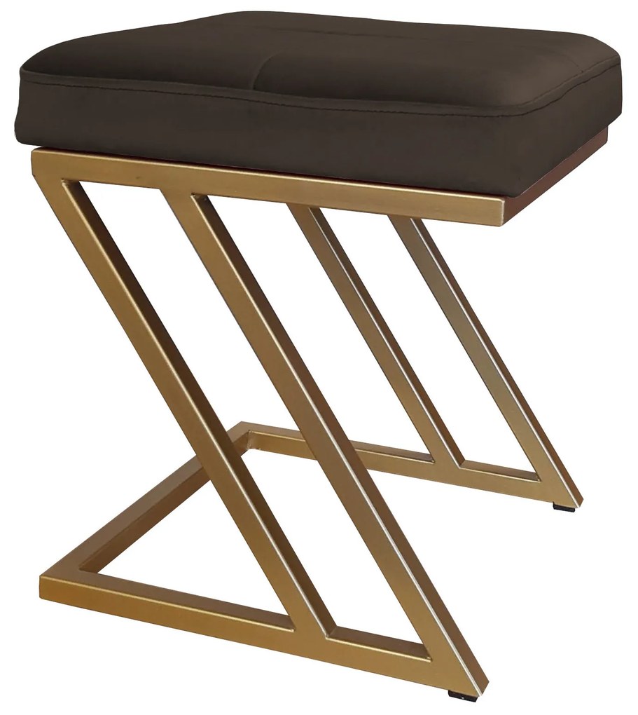 Pufa ZETA LOFT taboret podnóżek podstawa złota MG05