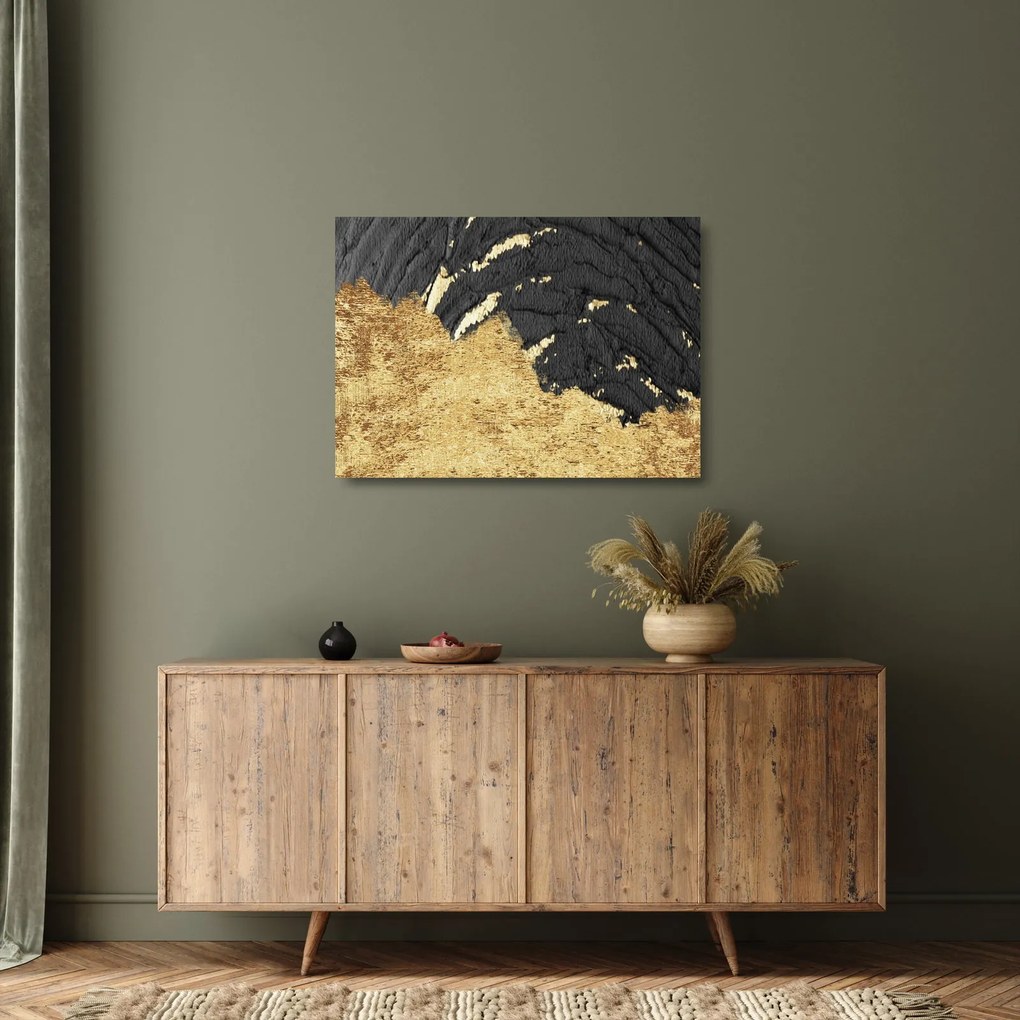 Obraz na szkle - Złota struktura N⁰1 (70x50 cm)
