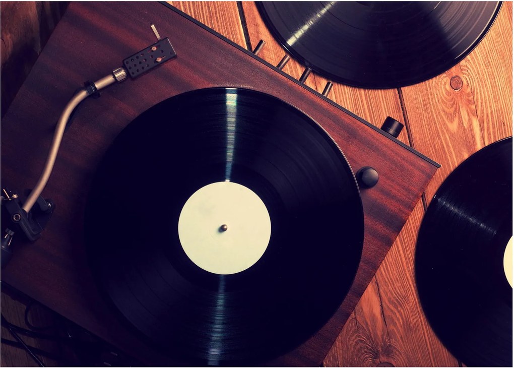 Obraz płyt gramofonowych (70x50 cm)