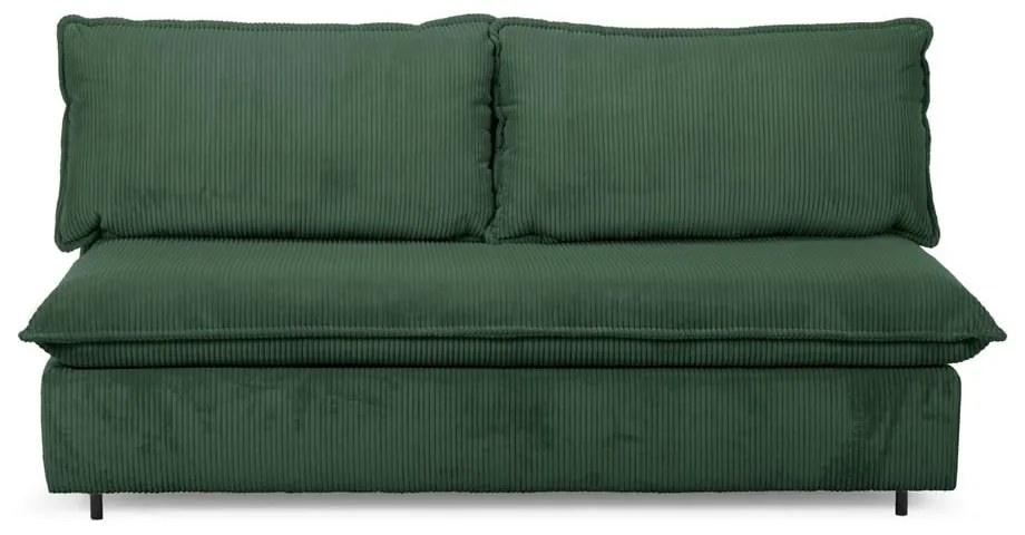 Zielona sztruksowa rozkładana sofa 184 cm Isadora – Bobochic Paris