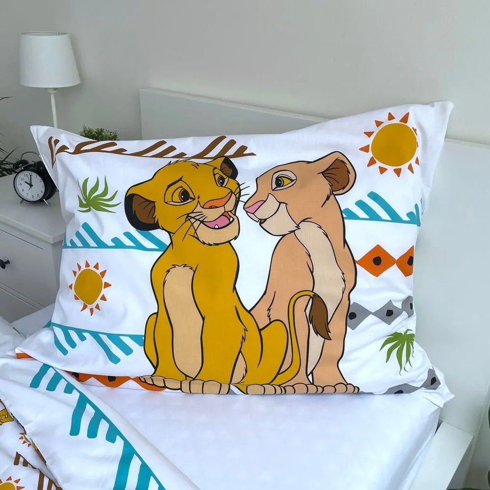 Bawełniana dziecięca pościel jednoosobowa 140x200 cm Lion King Africa – Jerry Fabrics