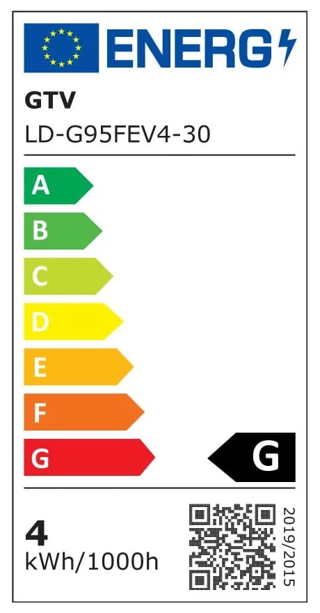 Żarówka filamentowa z ciepłym światłem z gwintem E27, 4 W – GTV