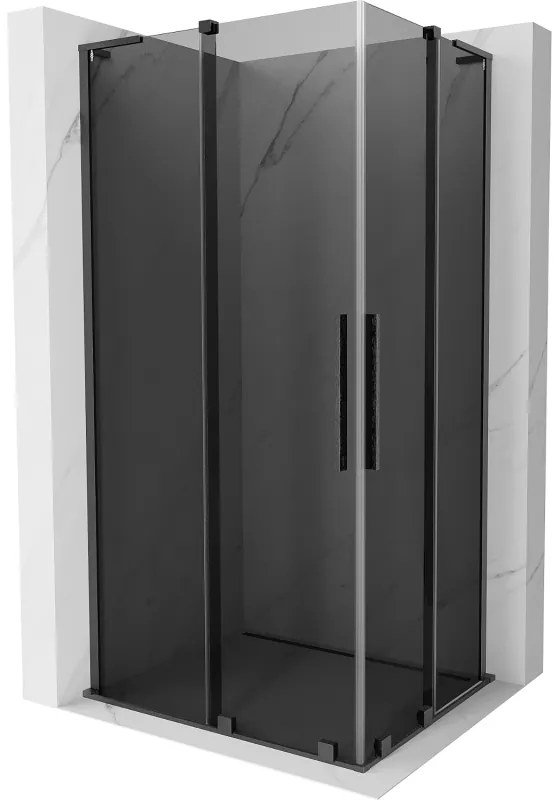 Mexen Velar L Duo kabina prysznicowa rozsuwana 90 x 80 cm, grafit, gun gray szczotkowany - 871-090-080-02-43-66