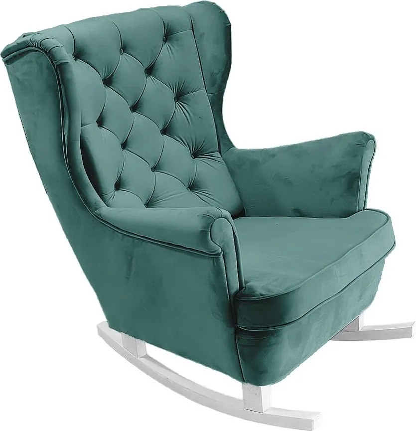 Fotel Relax z Tapicerowanym Siedzeniem i Podłokietnikami, Fotel TV 102x81x95cm Zielony_29854