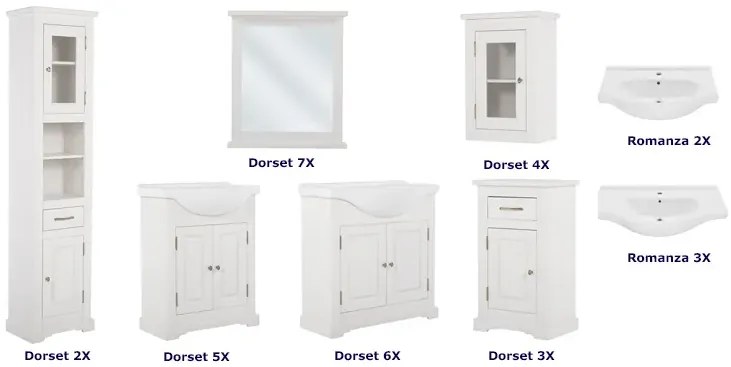 Biały słupek łazienkowy G8-C43