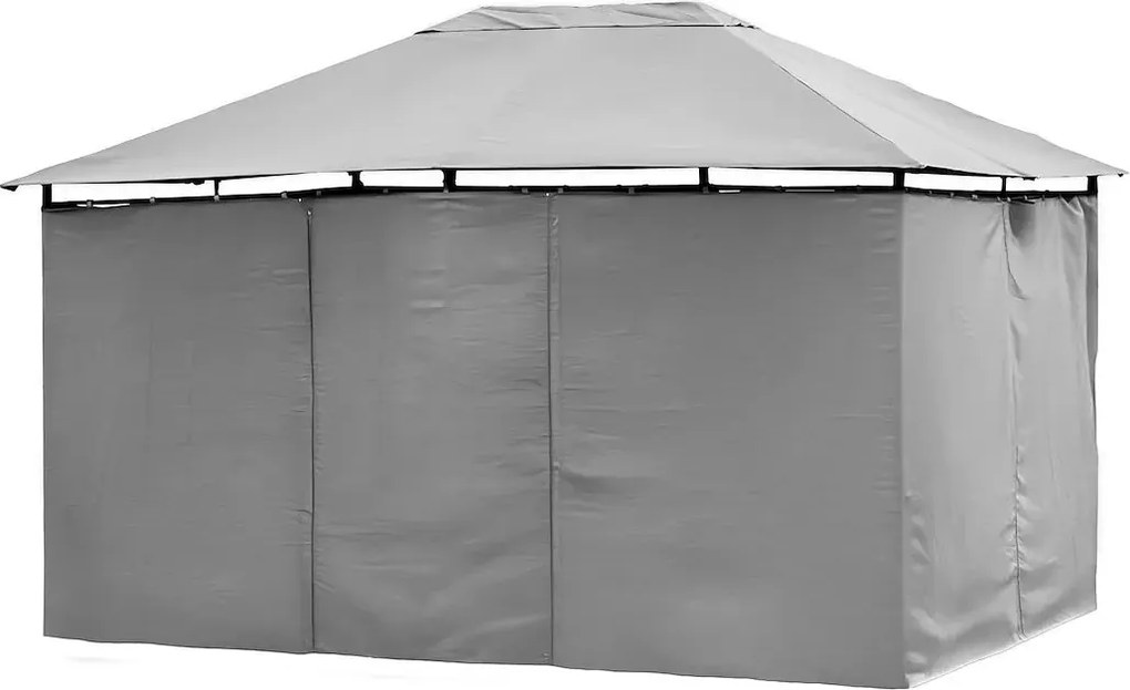 Szary pawilon ogrodowy z bocznymi ściankami L1-C01