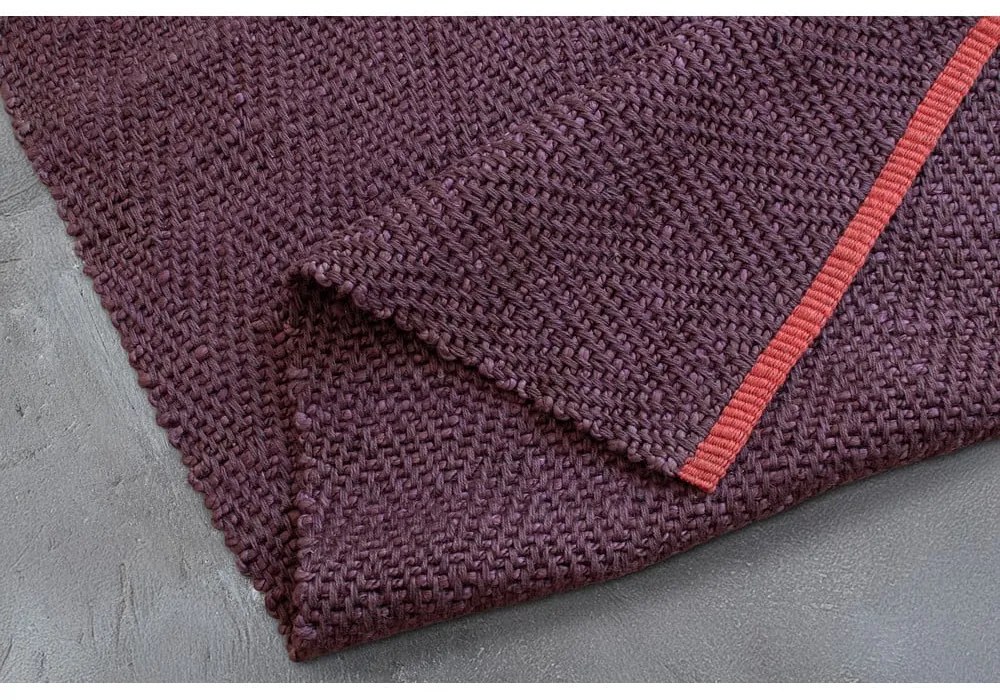 Bordowy chodnik z juty 80x245 cm Notes – Mette Ditmer Denmark