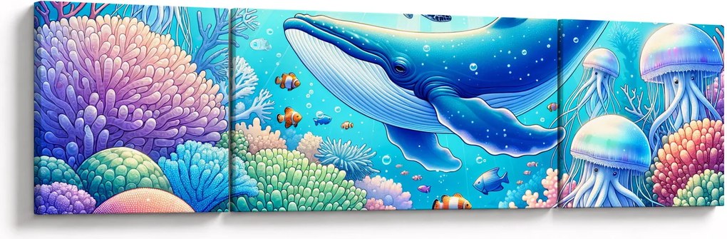 Obraz – Podwodny świat (170x50 cm)