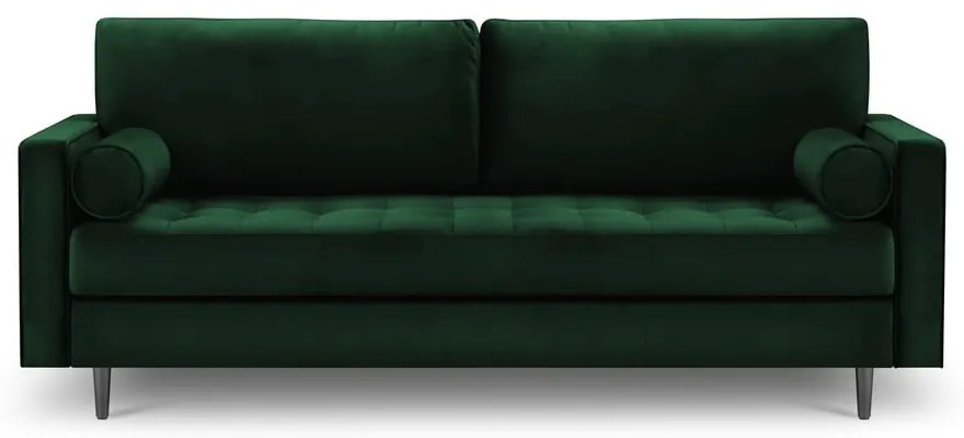 Zielona aksamitna sofa Milo Casa Santo, 219 cm