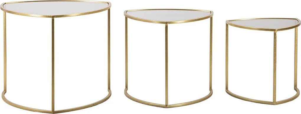 Zestaw stolików kawowych trójkątnych 3 szt. cm Ø60X50-50X45-40X40