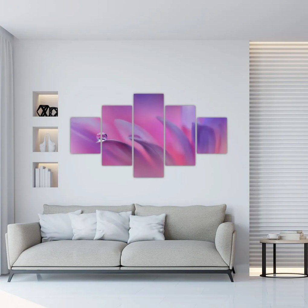 Obraz - Kropla na kwiecie (125x70 cm)