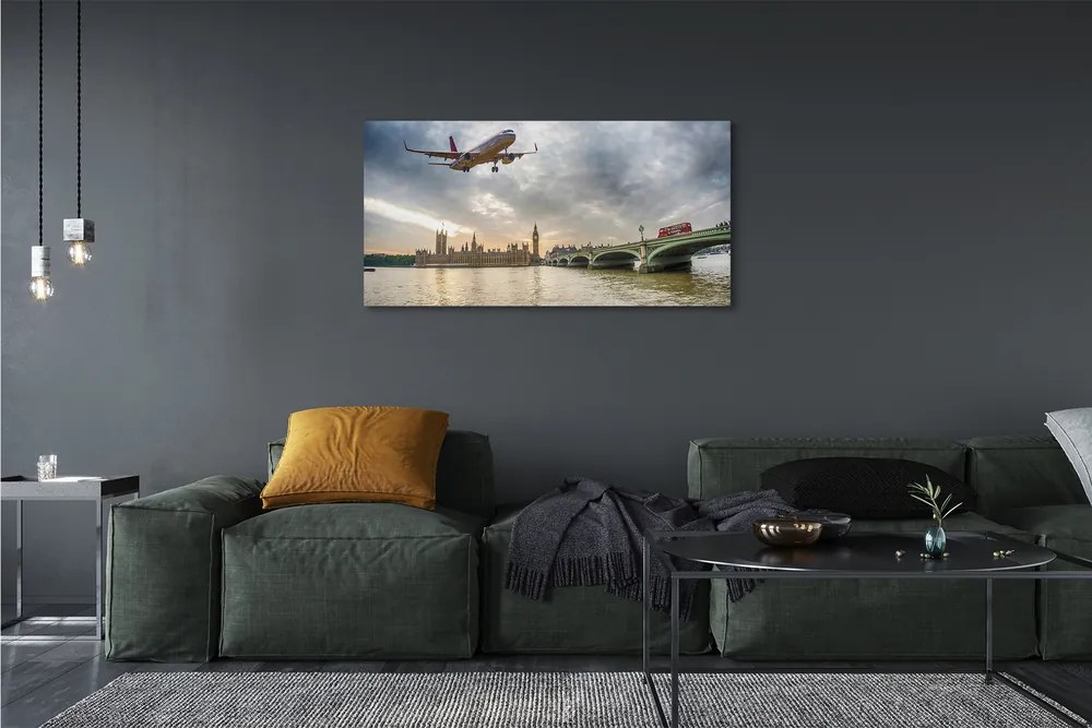 Zdjęcie na płótnie Samolot w Białych Chmurach