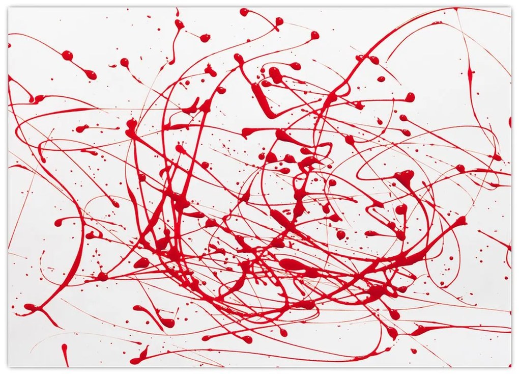 Obraz przy użyciu techniki drippingu (70x50 cm)