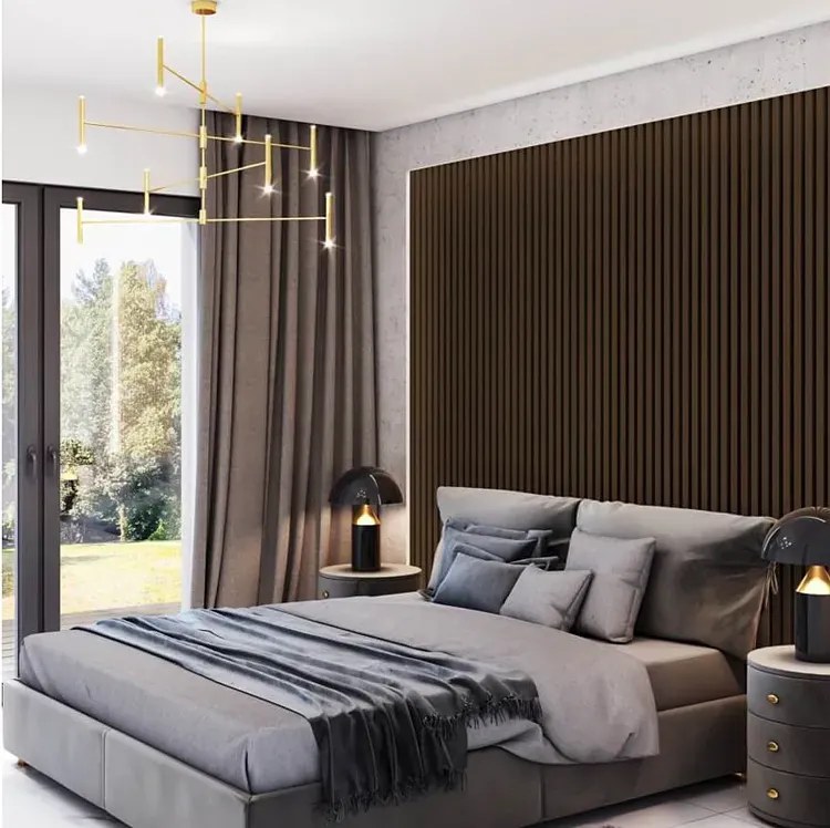 Lamele ścienne 15 szt. orzech K8-L29