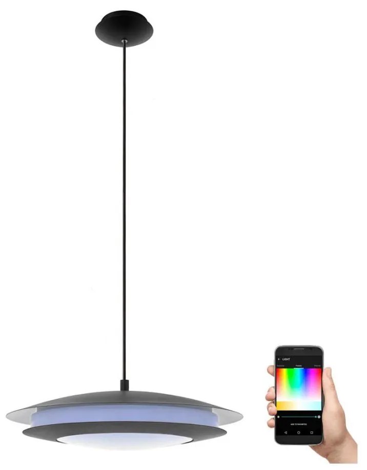 Eglo 96979 - LED RGB Lampa wisząca MONEVA-C 1xLED/27W/230V