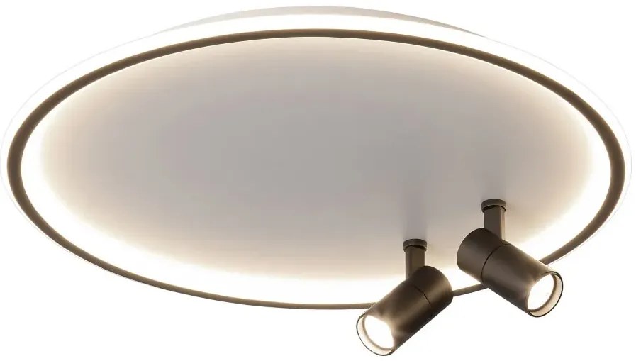 Czarny okrągły plafon LED z reflektorkami - S2 A506 K7-N95