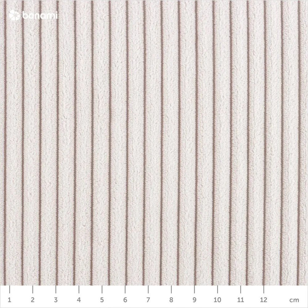 Beżowe tapicerowane łóżko dwuosobowe ze schowkiem i stelażem 180x200 cm Mattis Cord – Meise Möbel