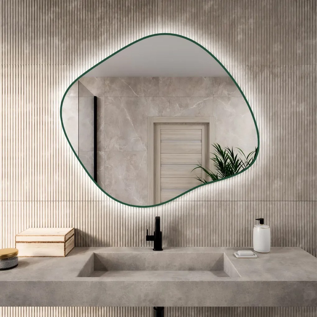 Lustro łazienkowe CLOUD COLORS LED 100x86cm kolor ramki do wyboru BALTICA DESIGN