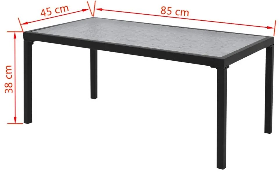 Komplet czarnych mebli ogrodowych T6-N83