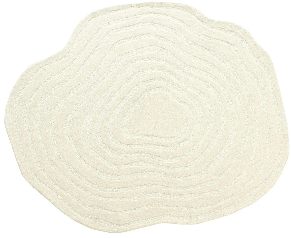 Ręcznie tuftowany, organiczny dywan 100% wełny – D. 160 cm – kolor kości słoniowej – 2100 g/m² – ORENIA”