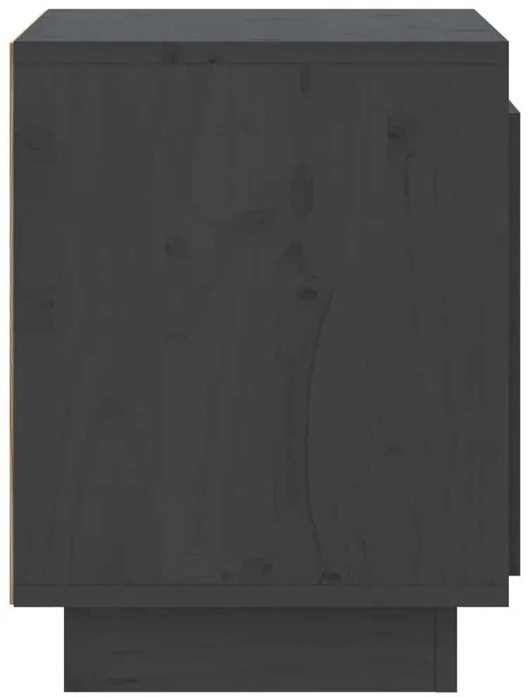 Szara drewniana szafka nocna do sypialni B3-T05