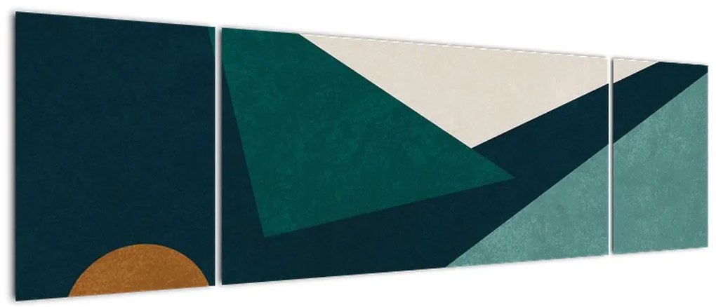Obraz - Abstrakcja kubistyczna (170x50 cm)