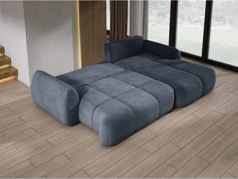 Narożnik COCO z funkcją spania, poduszkami i pojemnikiem Cloud 97 Grafitowy