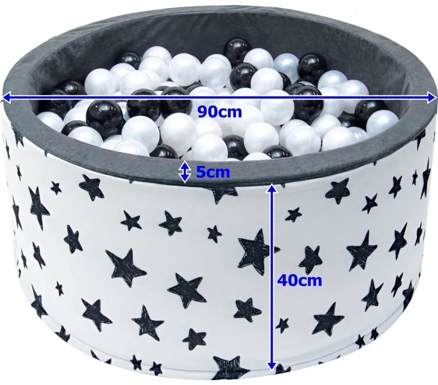 Suchy basen z kulkami 90x40 – miasteczko - 200 kulek