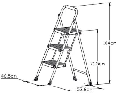 Lamart LT8097 schodki Eurostep, 3 stopnie, 3 stopnie