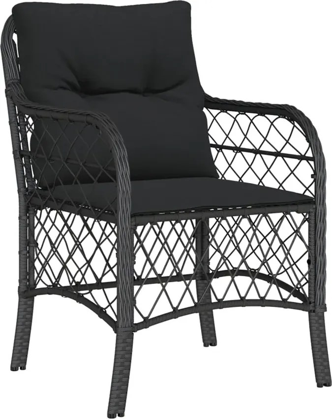 Zestaw ogrodowy z eleganckimi poduszkami w kolorze czarnym M1-T37