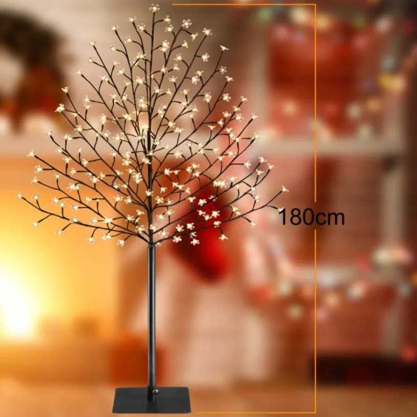 Monzana Świecące drzewo CHERRY do wnętrz i na zewnątrz, 180cm, ciepła biała