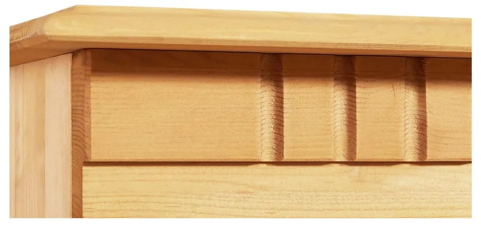 Witryna z litego drewna sosnowego w naturalnym kolorze 95x35 cm Lisa – Støraa